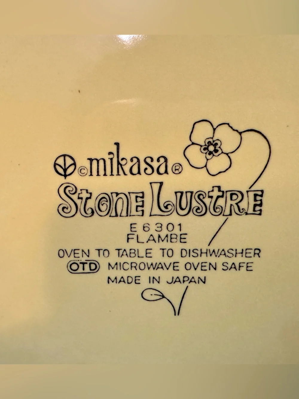 Mikasa Vintage Stone Lustre 'FLAMBE' Red Poppy 12.5
